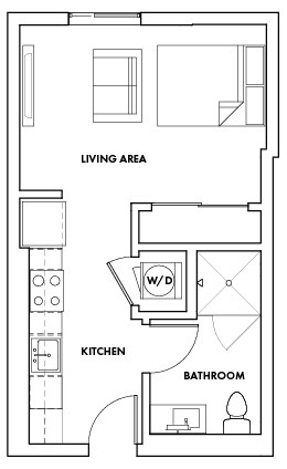 Floor Plan - Studio A Fedora
