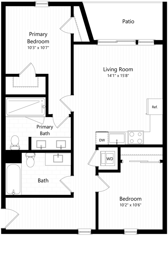 Floor Plan - B - 2x2