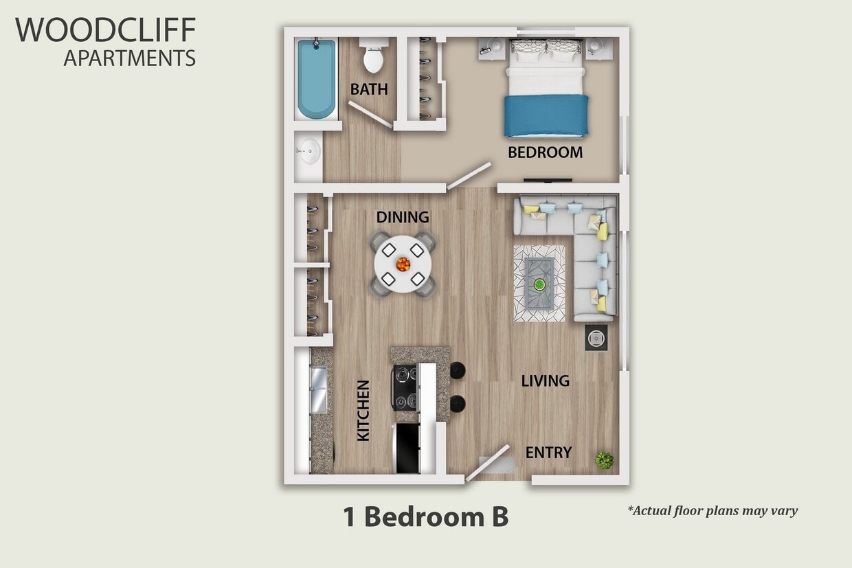 Floor Plan - 1 Bedroom B
