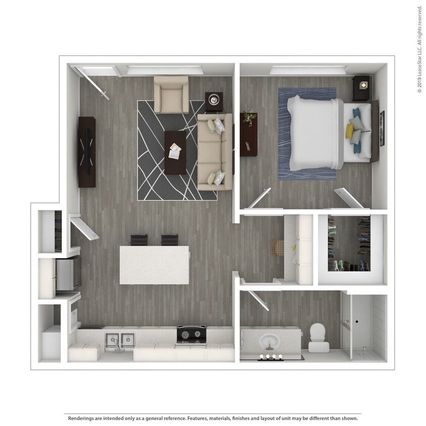 Floor Plan - 1 Bedroom