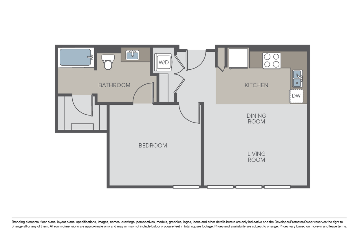 Floor Plan - One Bedroom B7