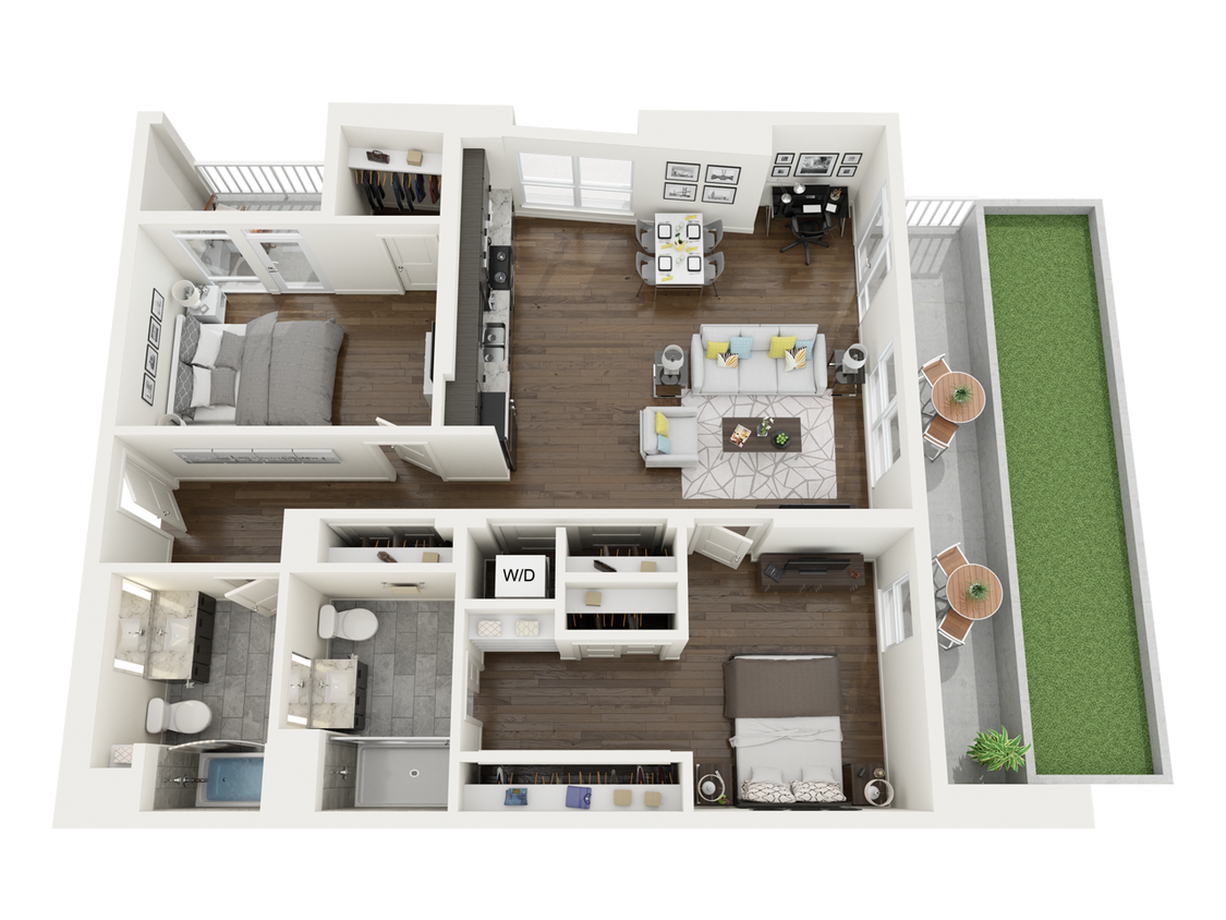 Magnolia_C1.png - 2 Bedroom 2 Bath