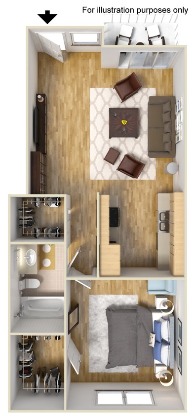 Floor Plan - One Bedroom
