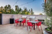 YOLO East barbecue area and outdoor dining tables - The Harrington