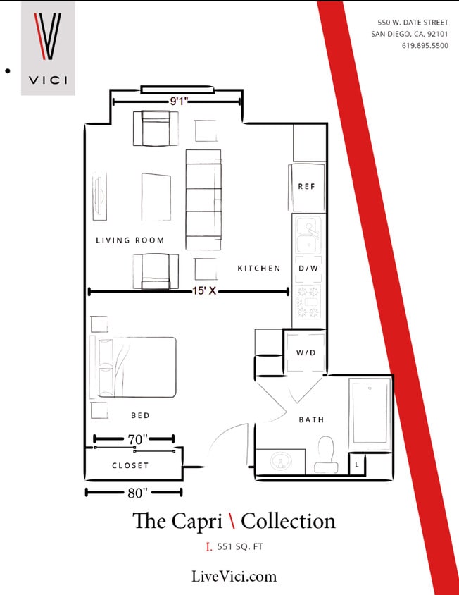 Studio-Apartment-Little-Italy - Capri 1