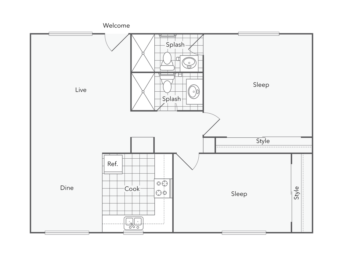 Nautilus | 2-Bedroom Floorplan - Nautilus