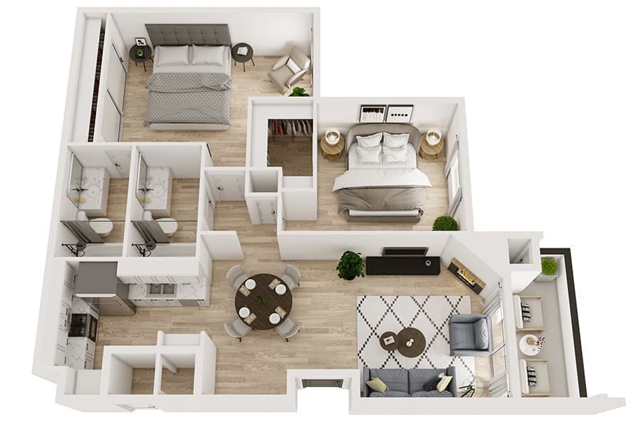 Floor Plan - 2 Bedroom B