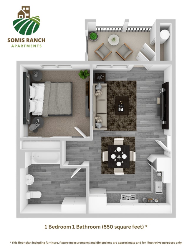 Floor Plan - One Bedroom