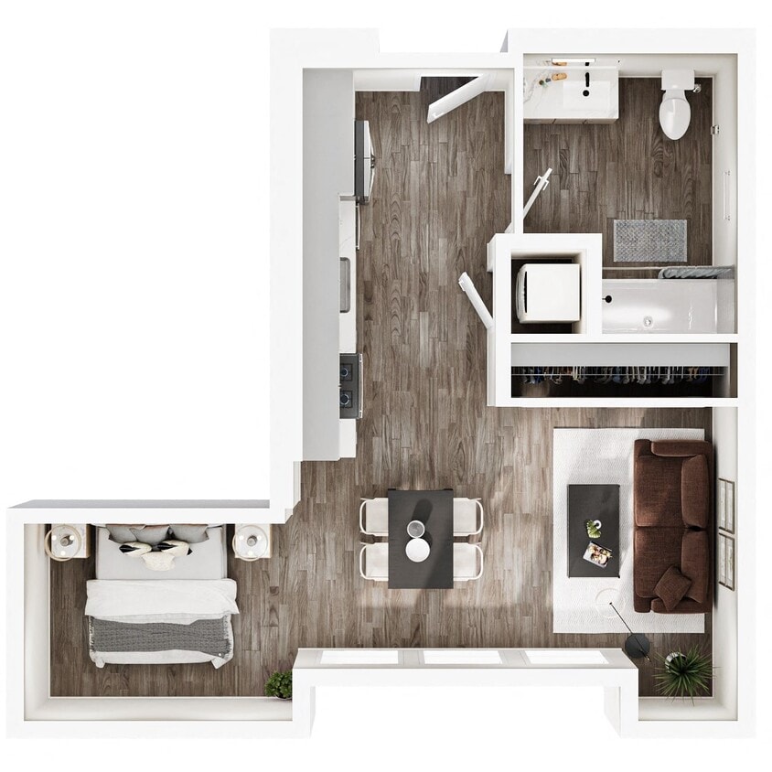 Floor Plan - Studio | 1 Bath | Plan S4