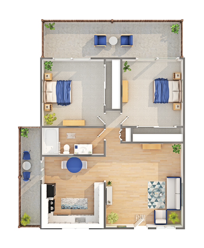 Sycamore | 2-Bedroom Floorplan - Sycamore
