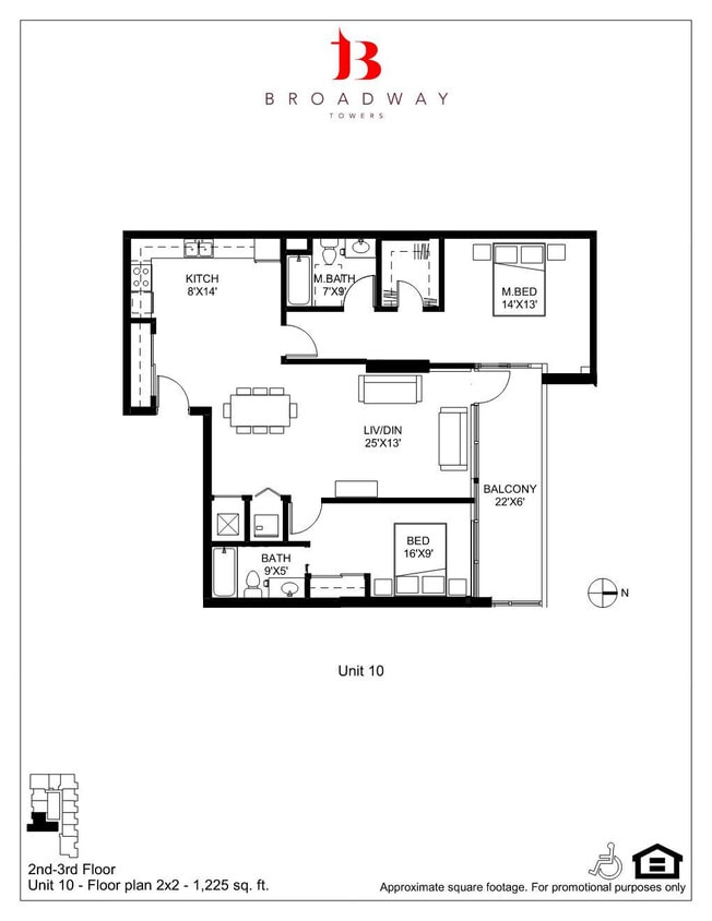 Floor Plan - Broadway 10 2x2
