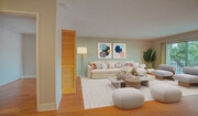 Spacious living room with ample natural light - Villas of Pasadena Apartments