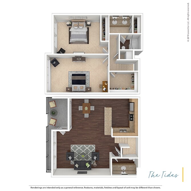 Floor Plan - Townhome 2B - The Tides at Marina Harbor