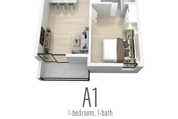 A1 | 1-Bed, 1-Bath - A1