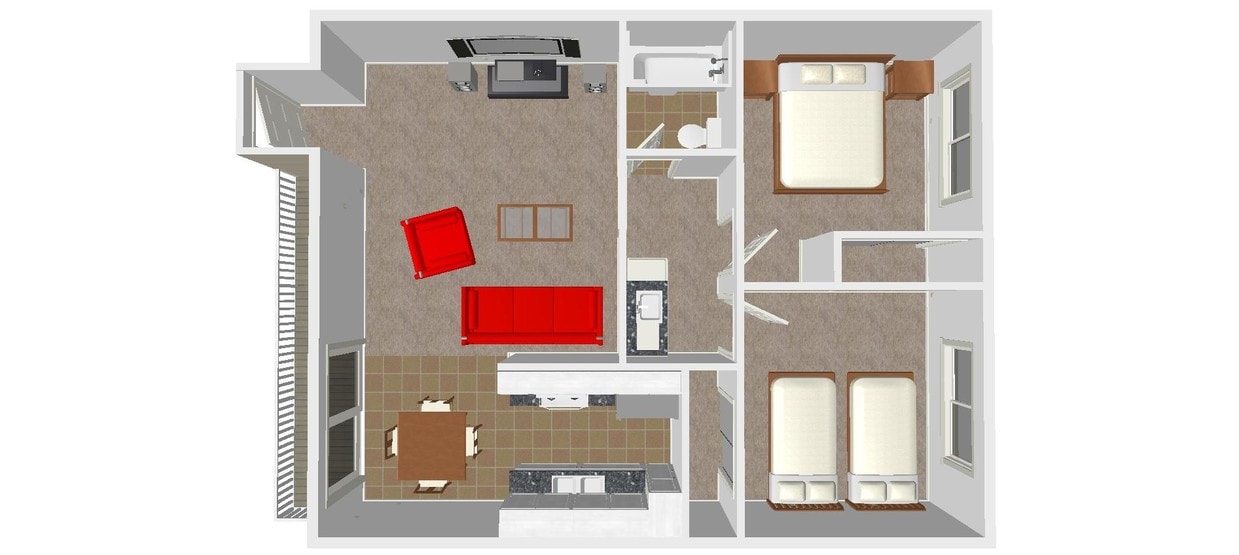 2BR/1BA - 2BR/1BA