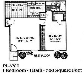 1bd 1ba 700 sf downstairs - R CDV 1JL