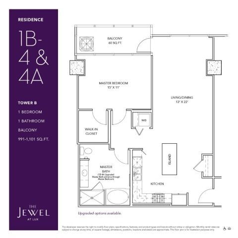Floor Plan - 1B-4 & 4A