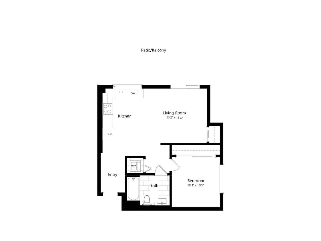 Floor Plan - 1FT (1 bedroom with Terrace)