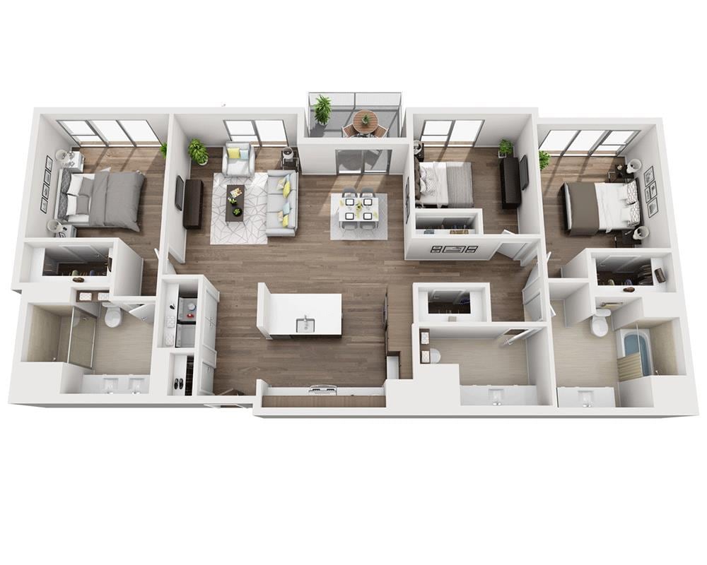 Floor Plan - Three Bedroom C2.5C