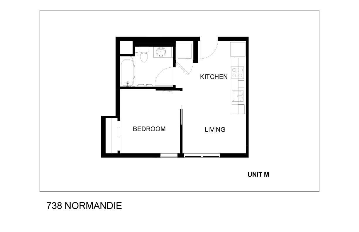 Floor Plan - 1 Bedroom - M