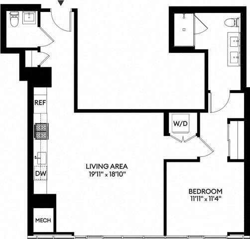 Floor Plan - 1R