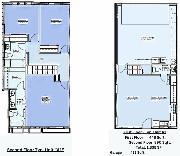 Floor Plan - 3 bed, 2.5 bath