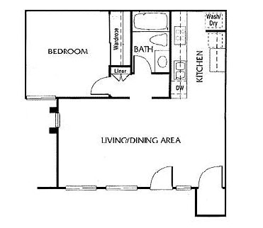 1BR/1BA - 1 Bed 1 Bath