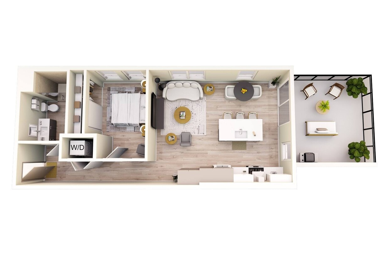 Floor Plan - The Laurel - One Bedroom