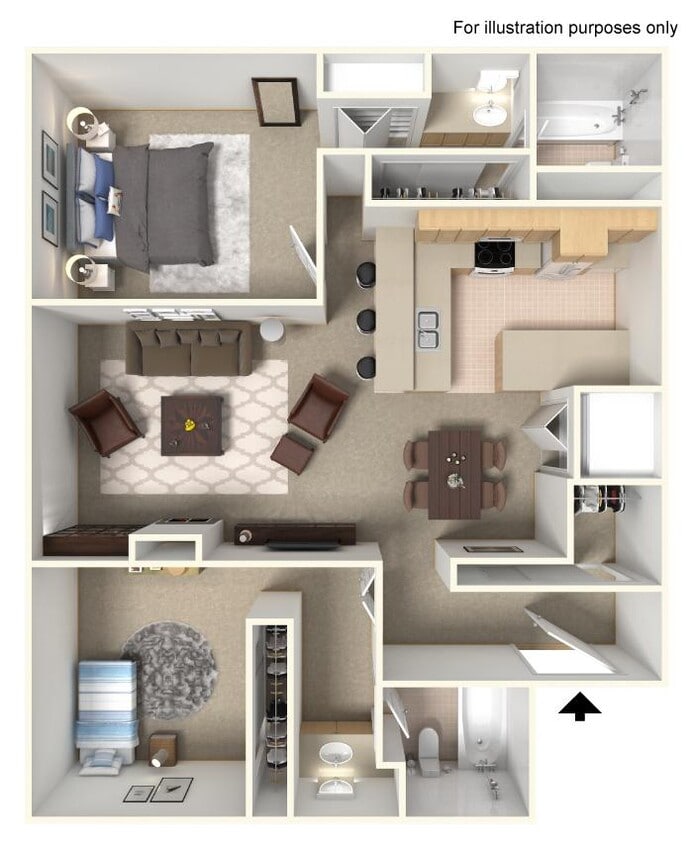 Floor Plan - 2x2 A