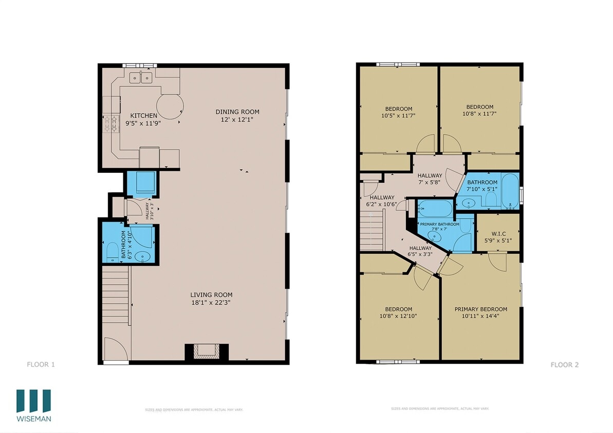 Floor Plan - 4 Beds, 2.5 Baths