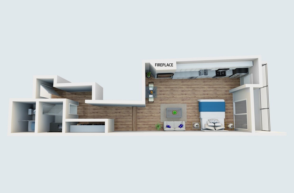 Floor Plan - Unfurnished - Studio (12m)