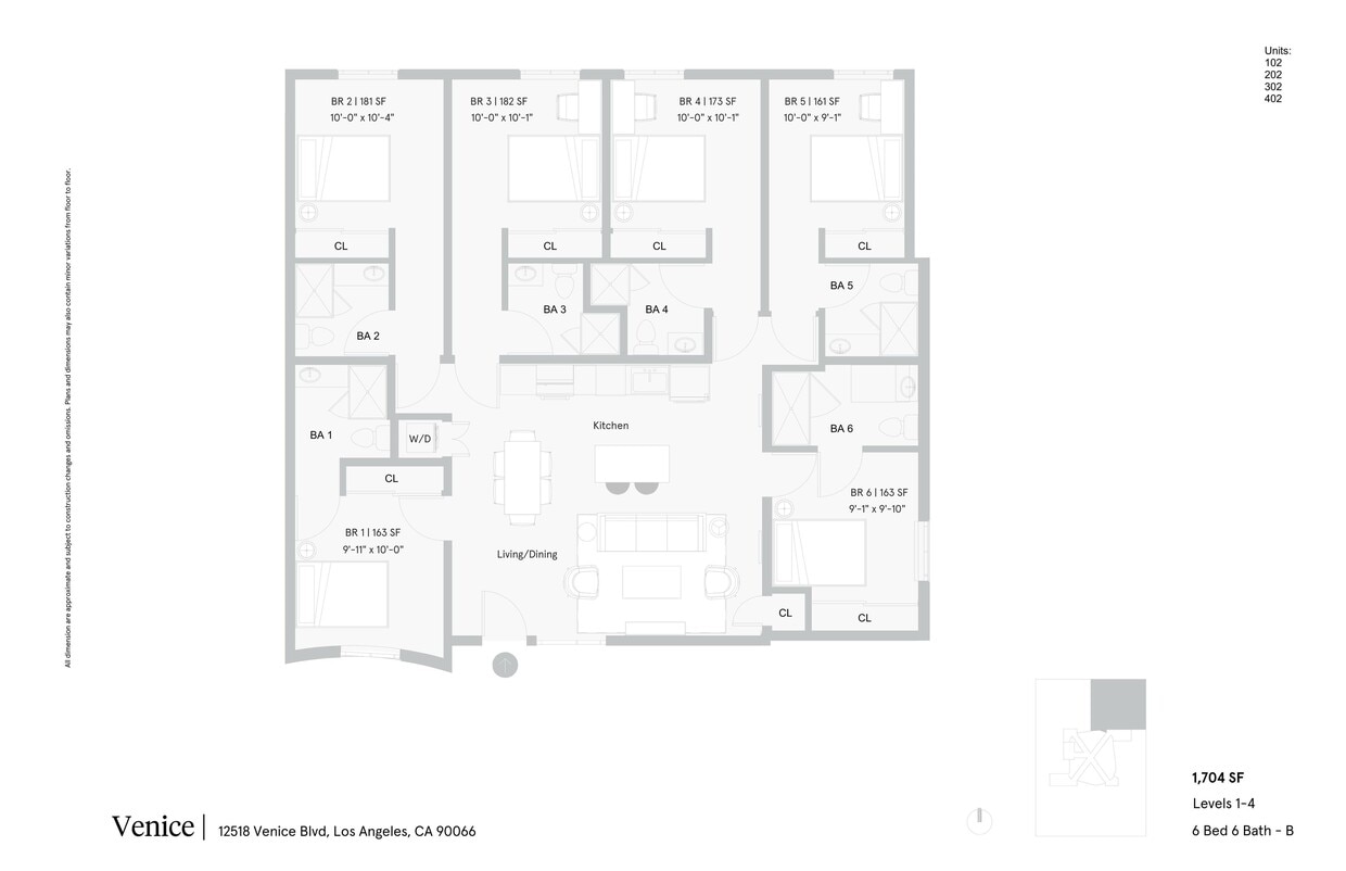 6 bed shared unit - Private Bedroom in Shared 6 Bed 6 Bath - B
