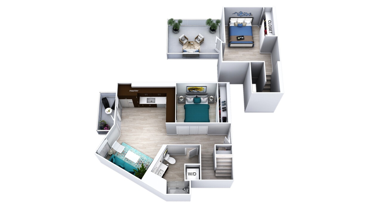 Floor Plan - Santa Cruz Loft w/ Den
