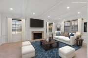 Virtually Staged Living Room 1 - 1032 S Carmelina Ave House