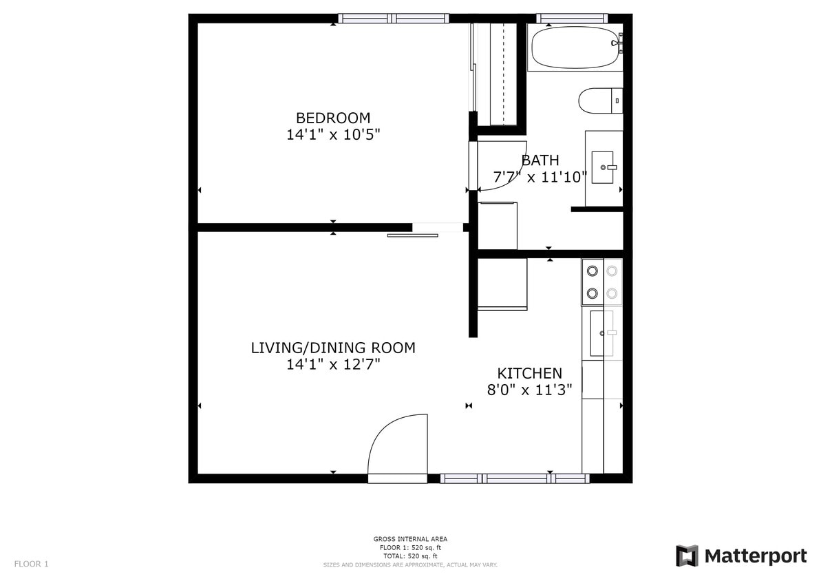 Floor Plan - 1x1A