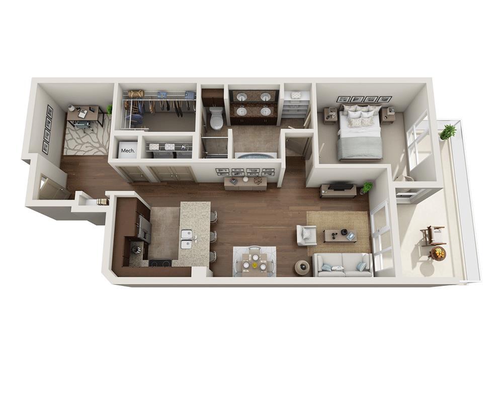 Floor Plan - Plan I (A1BD)