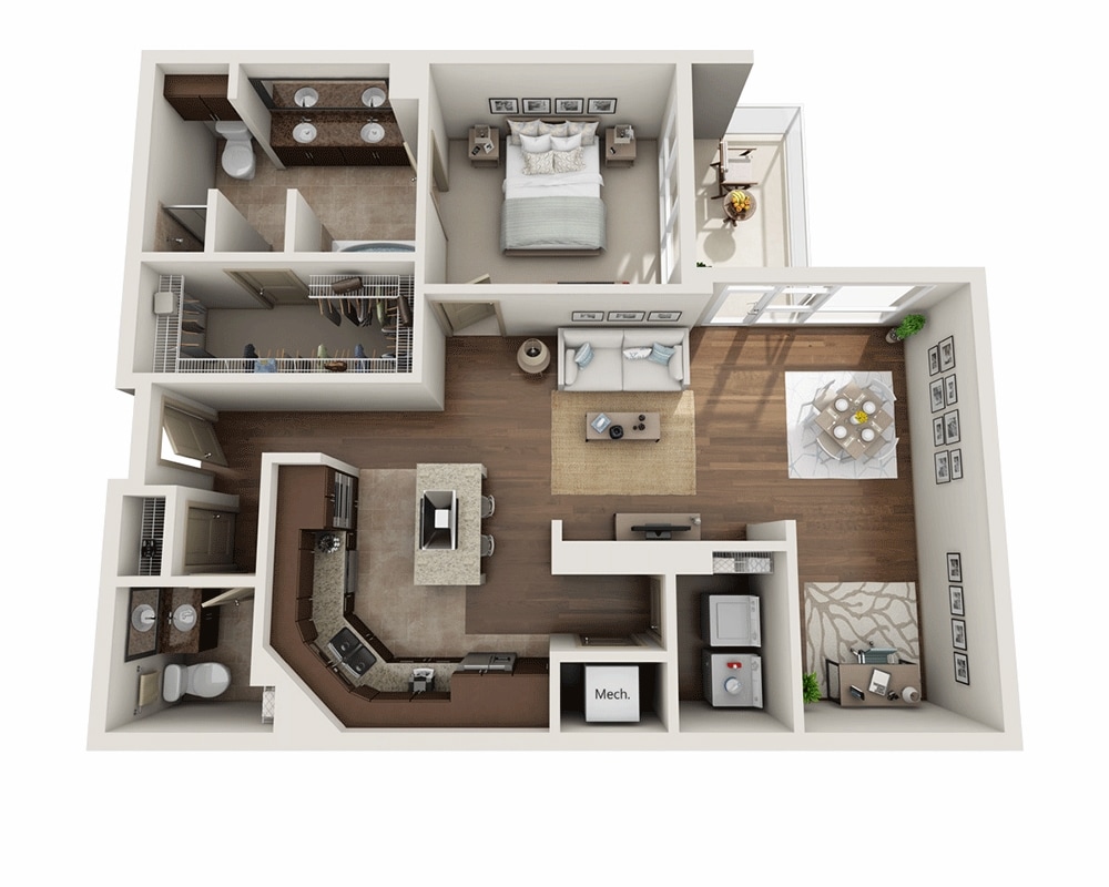 Floor Plan - Plan K (A1.5D)