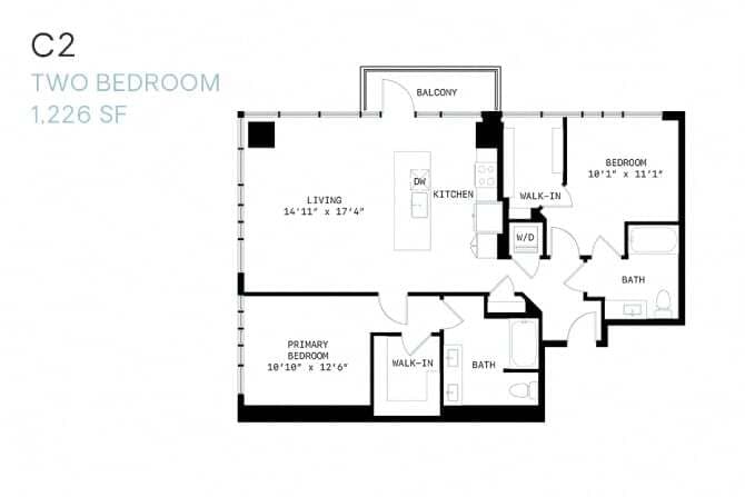 Floor Plan - Two Bedroom C2