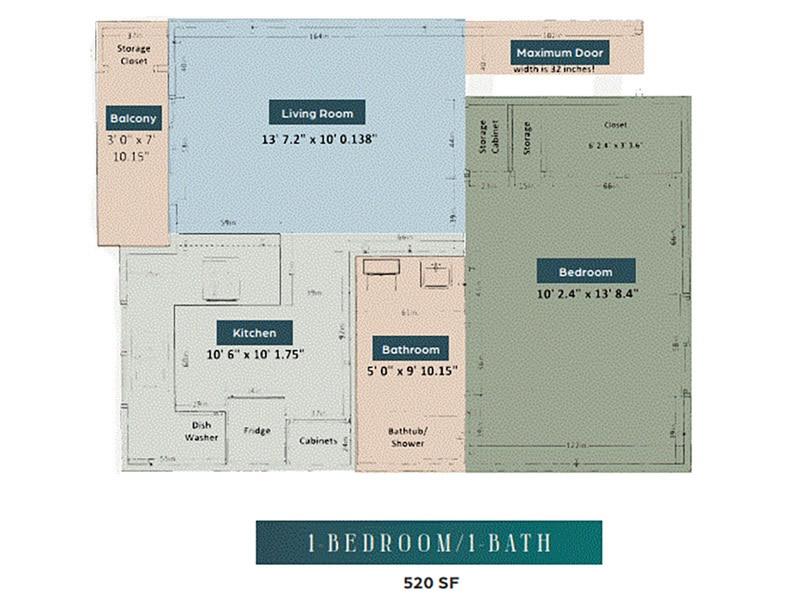 Floor Plan - 1x1_520