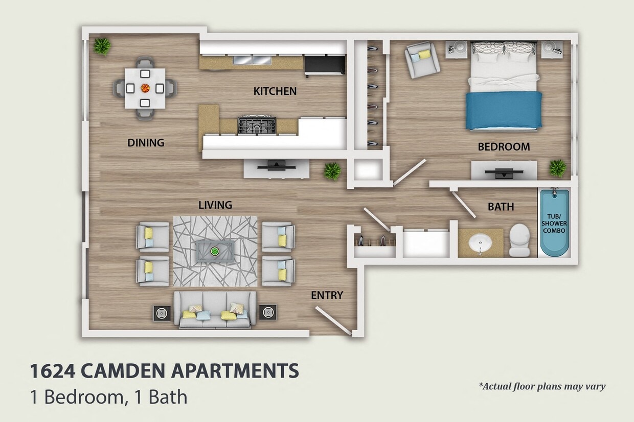 Floor Plan - One Bed One Bath