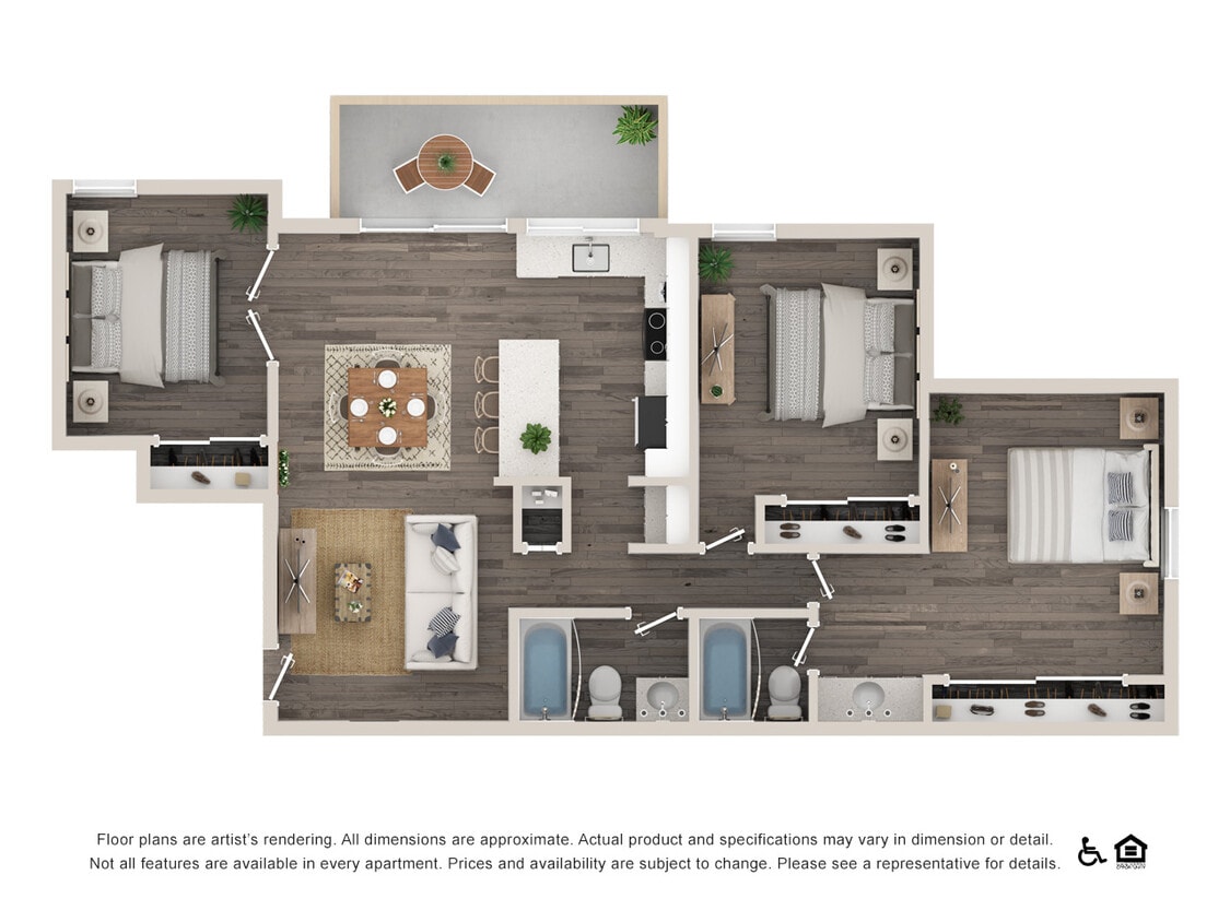 Floor Plan - 3 Bed 2 Bath