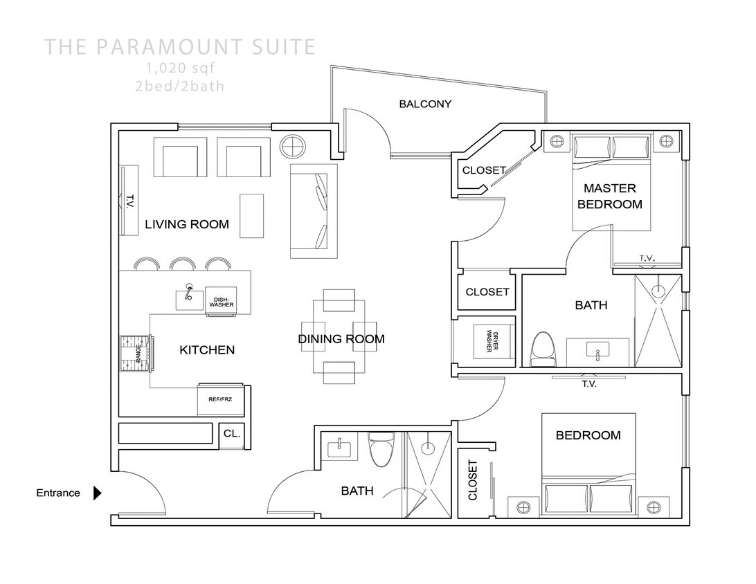 The Paramount Suite - Floor Plan - The Paramount Suite