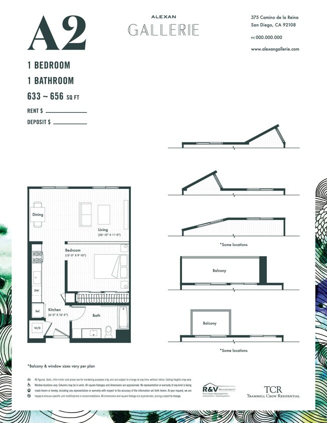 Floor Plan - A2-RW Jr 1x1