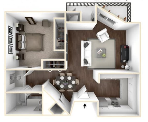 1X1 - 1 Bedroom