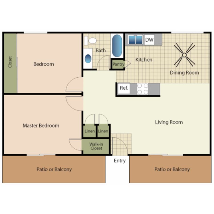 2x1_Duo_390196.png - 2 Bedrooms 1 Bath