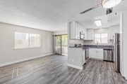 2BR, 2BA - 965SF - Living and Kitchen - City Villas Apartments