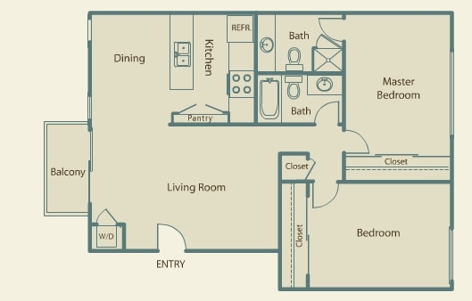 B - 2 Bed 2 Bath DN