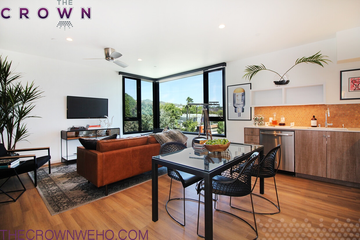 Floor Plan - Corner Unit, North Facing, View of hills.