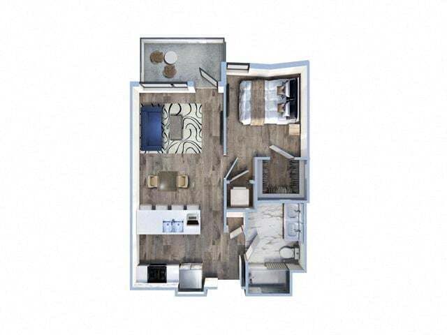 Floor Plan - 1Bed/1Bath-C1-C9