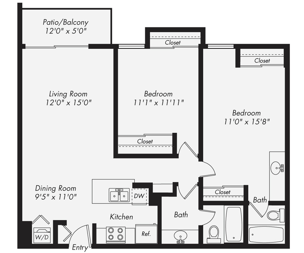 Floor Plan - Furnished-f-B1-976sf